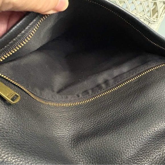 Fossil Preston Black Pebbled Leather Crossbody Bag - Picture 10 of 11